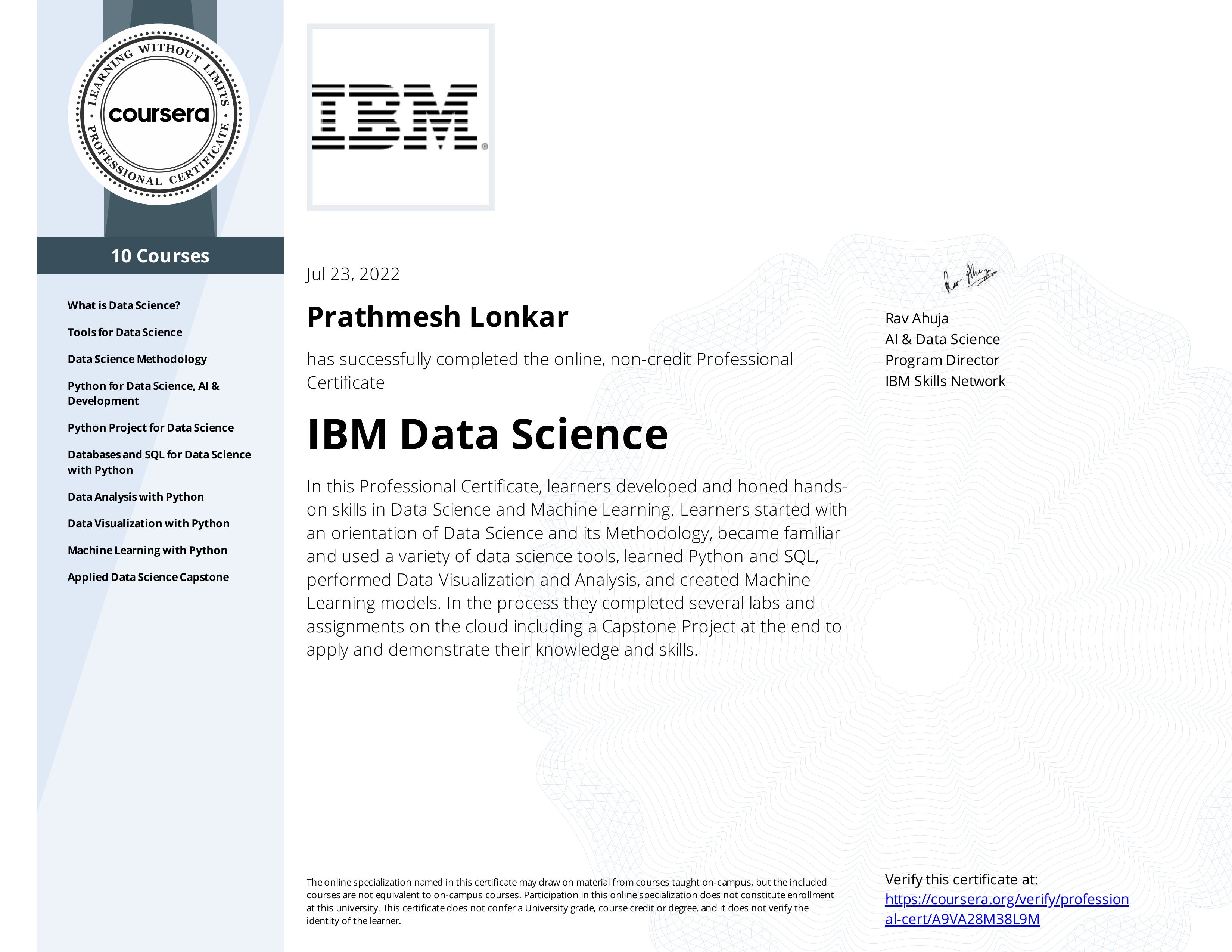 IBM Certificate