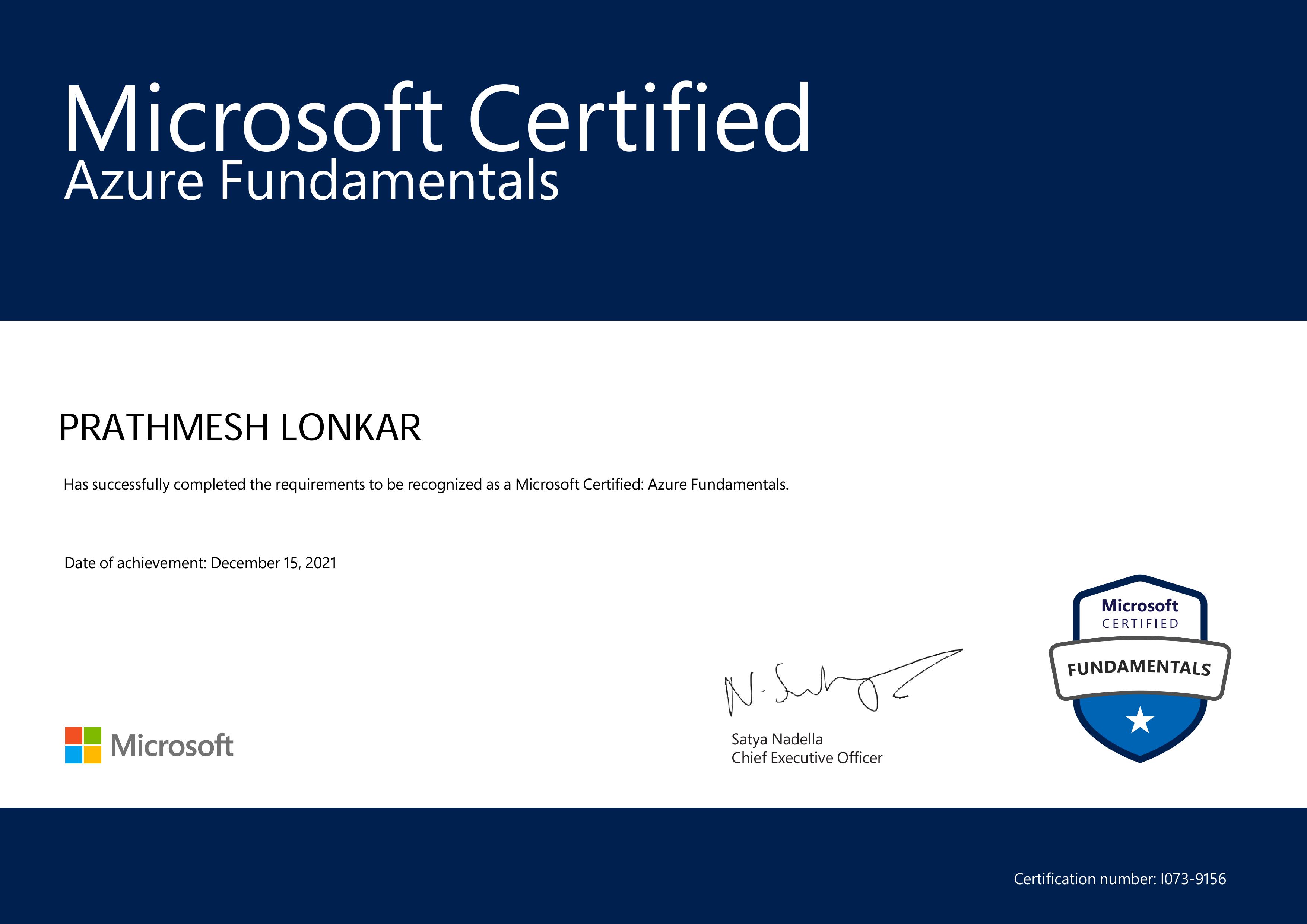 Azure Certificate